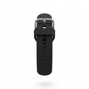 Black Silicone Watch Band Replacement Strap Silver Buckle NWOT